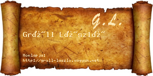 Grüll László névjegykártya